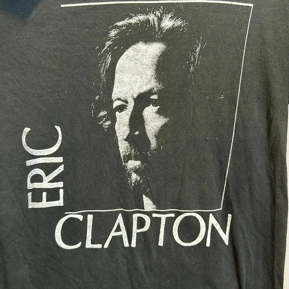 VTG Rare An Evening With Eric Clapton & His Band XL Blk T-Shirt (Tag Bloopers) - Picture 7 of 14